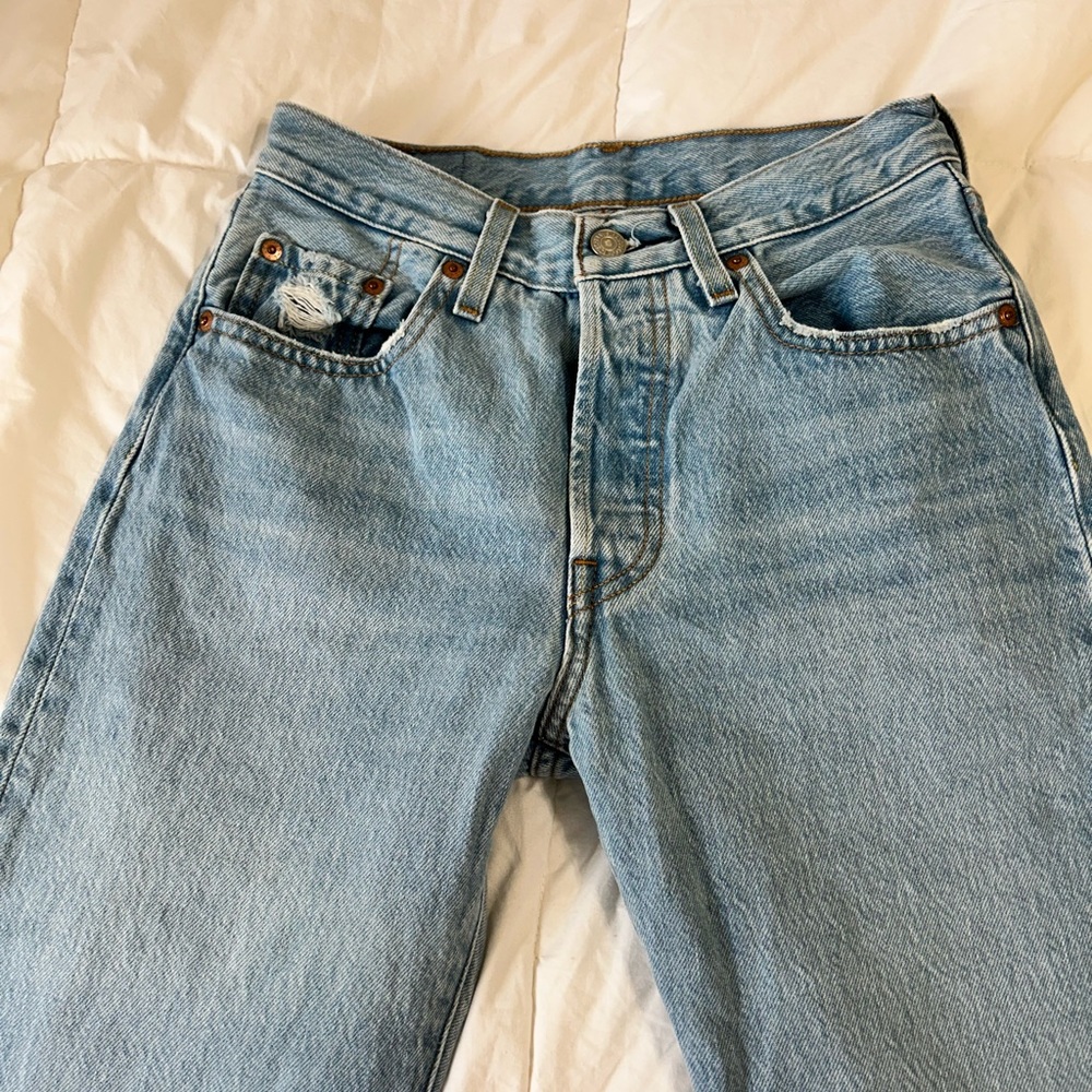Levi's Blue Straight Leg Jeans Vintage-Inspired